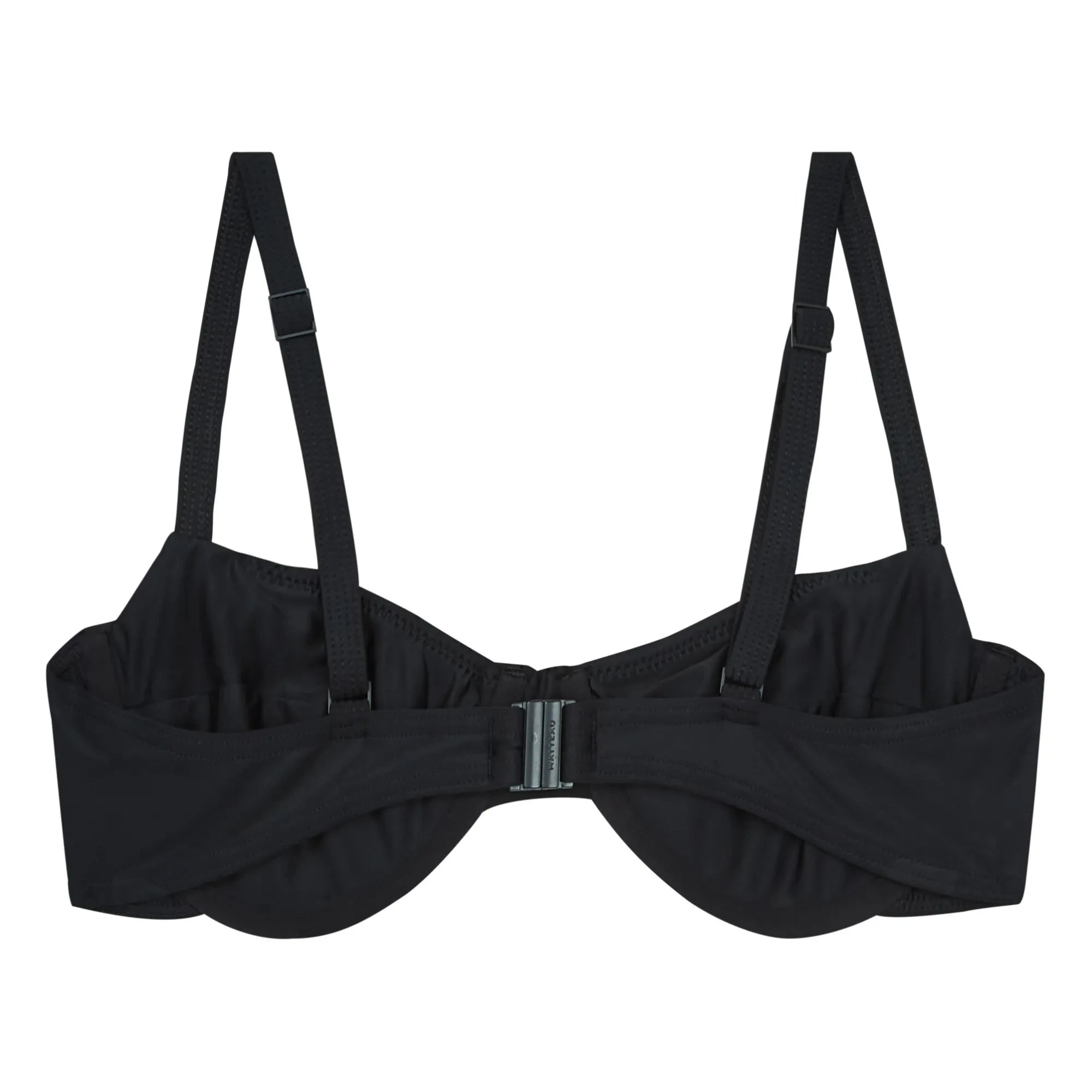 Matteau - Top de bikini sin aros | Negro