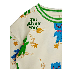 Mini Rodini - Camiseta de algodón orgánico Aliens | Crudo