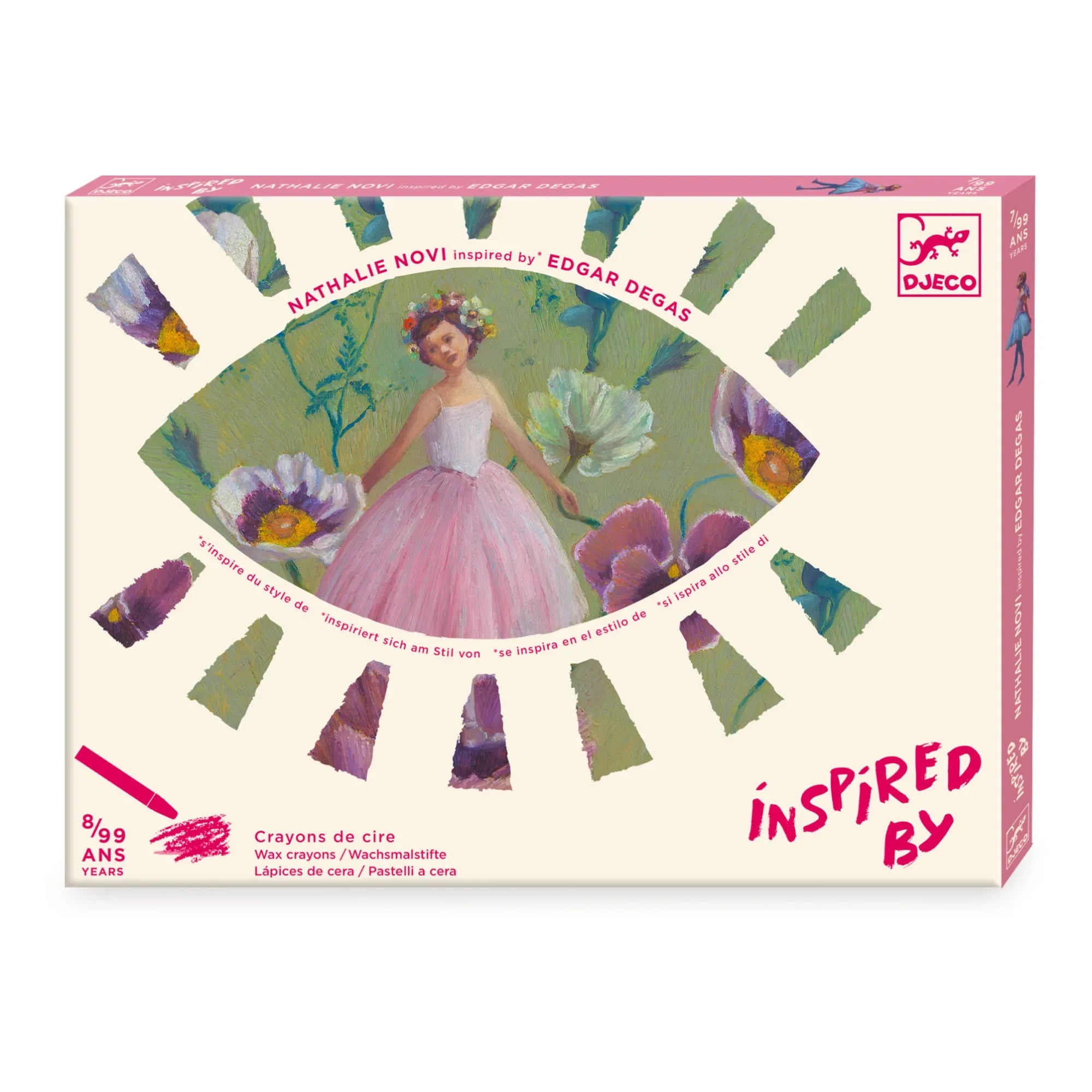 Djeco - Set de actividades con pasteles al óleo de bailarina