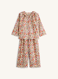 Apaches - Pijama de flores Dunai | Beige
