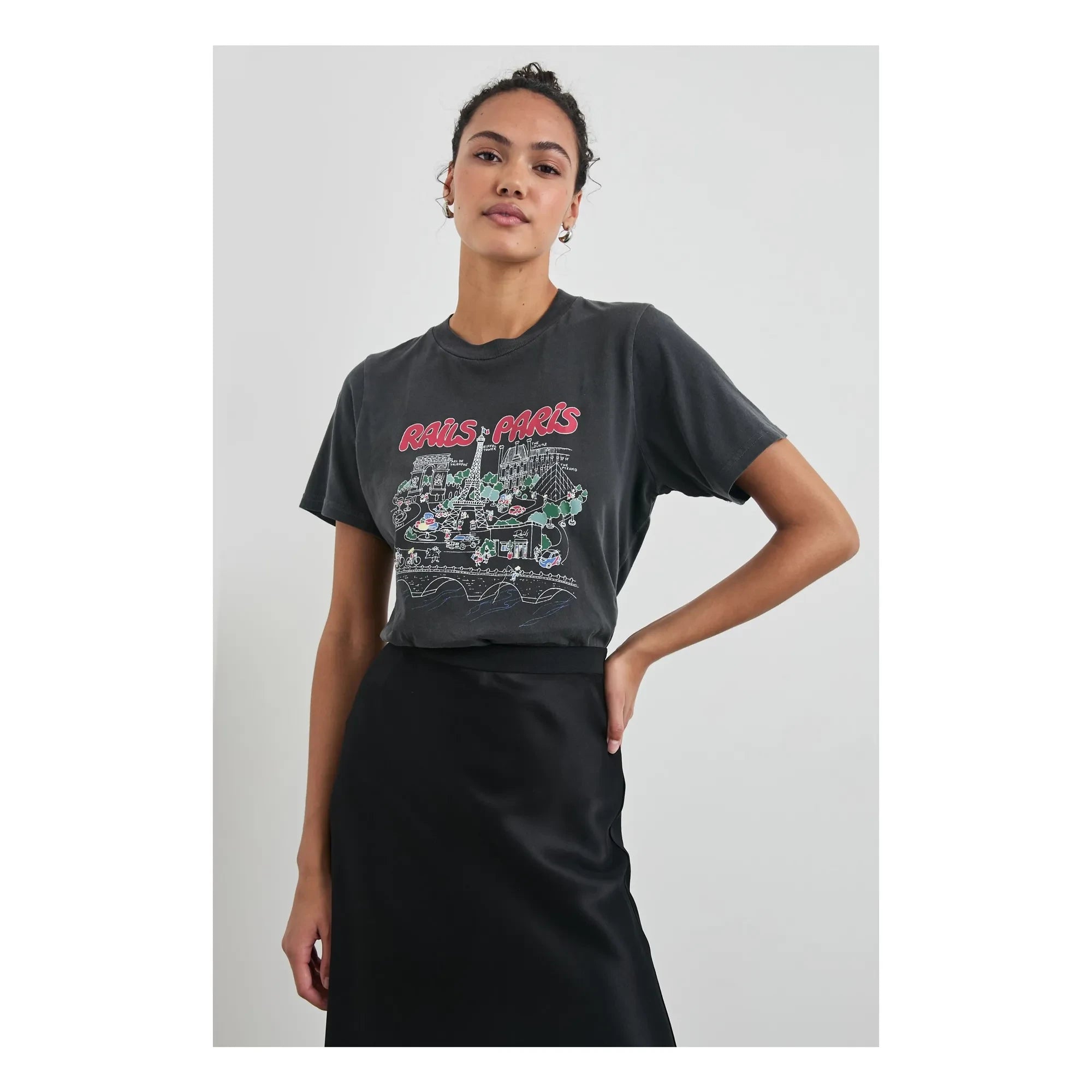Rails - Boyfriend T-shirt | Negro