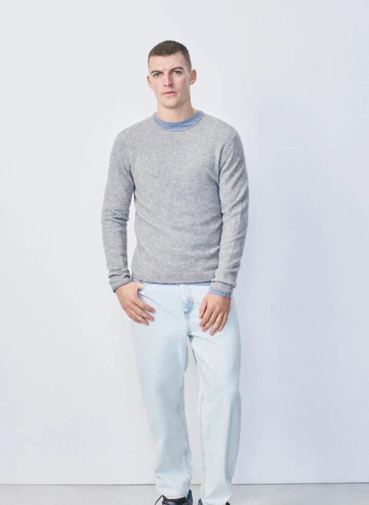 American Vintage - Ducksbay Suéter de Lana y Cachemira | Gris jaspeado