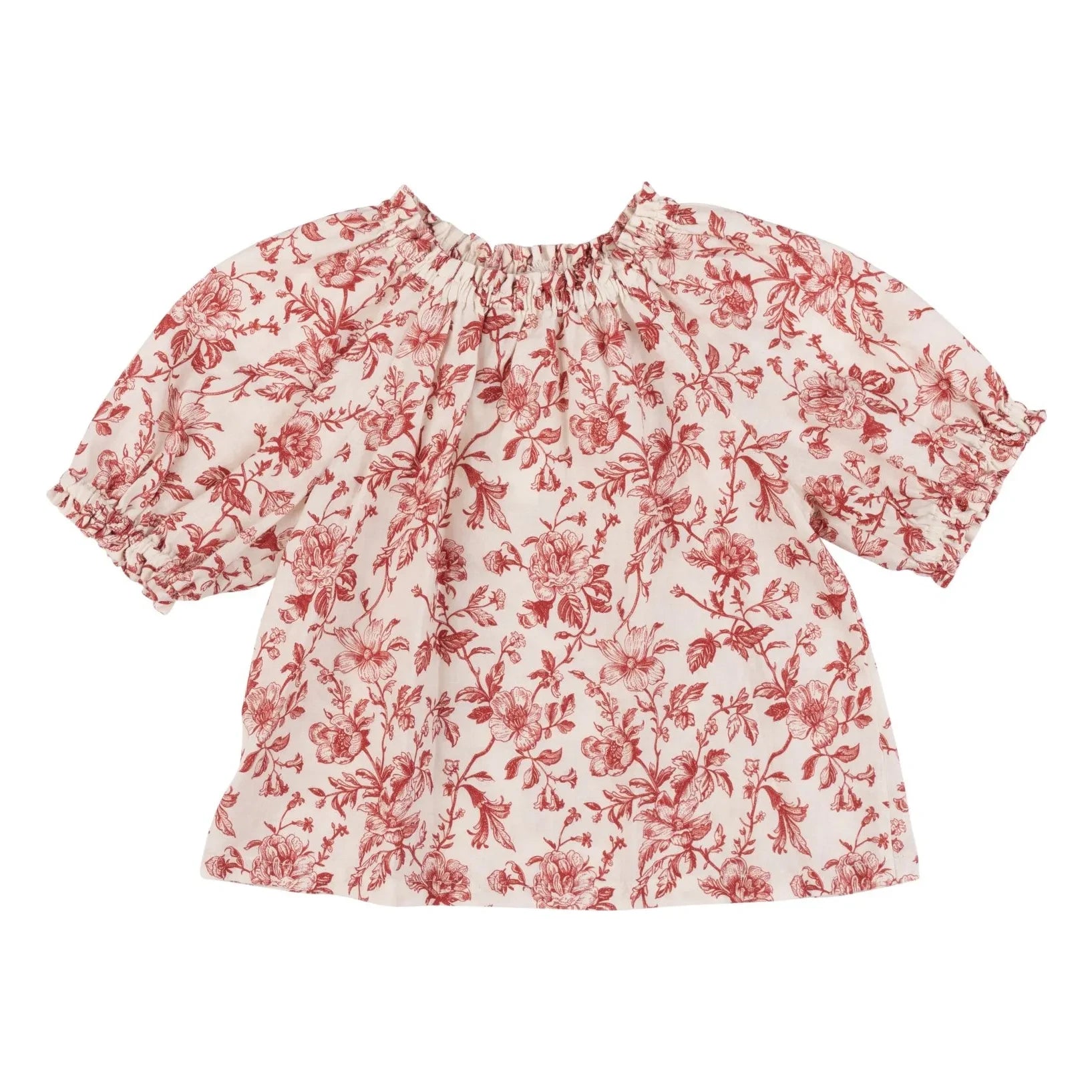 Babe & Tess - Camisa de lino Caterina Fleurie | Rojo