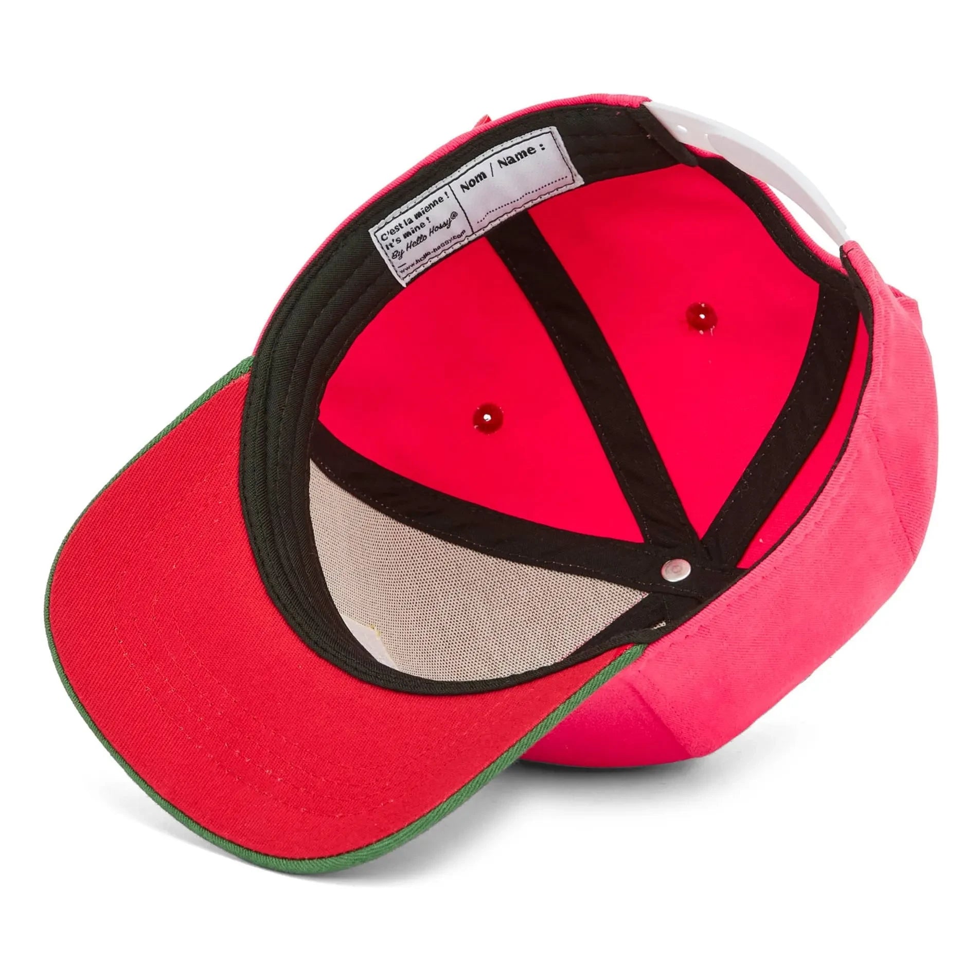Hello Hossy - Gorra con visera curva pequeña de algodón orgánico | Fucsia