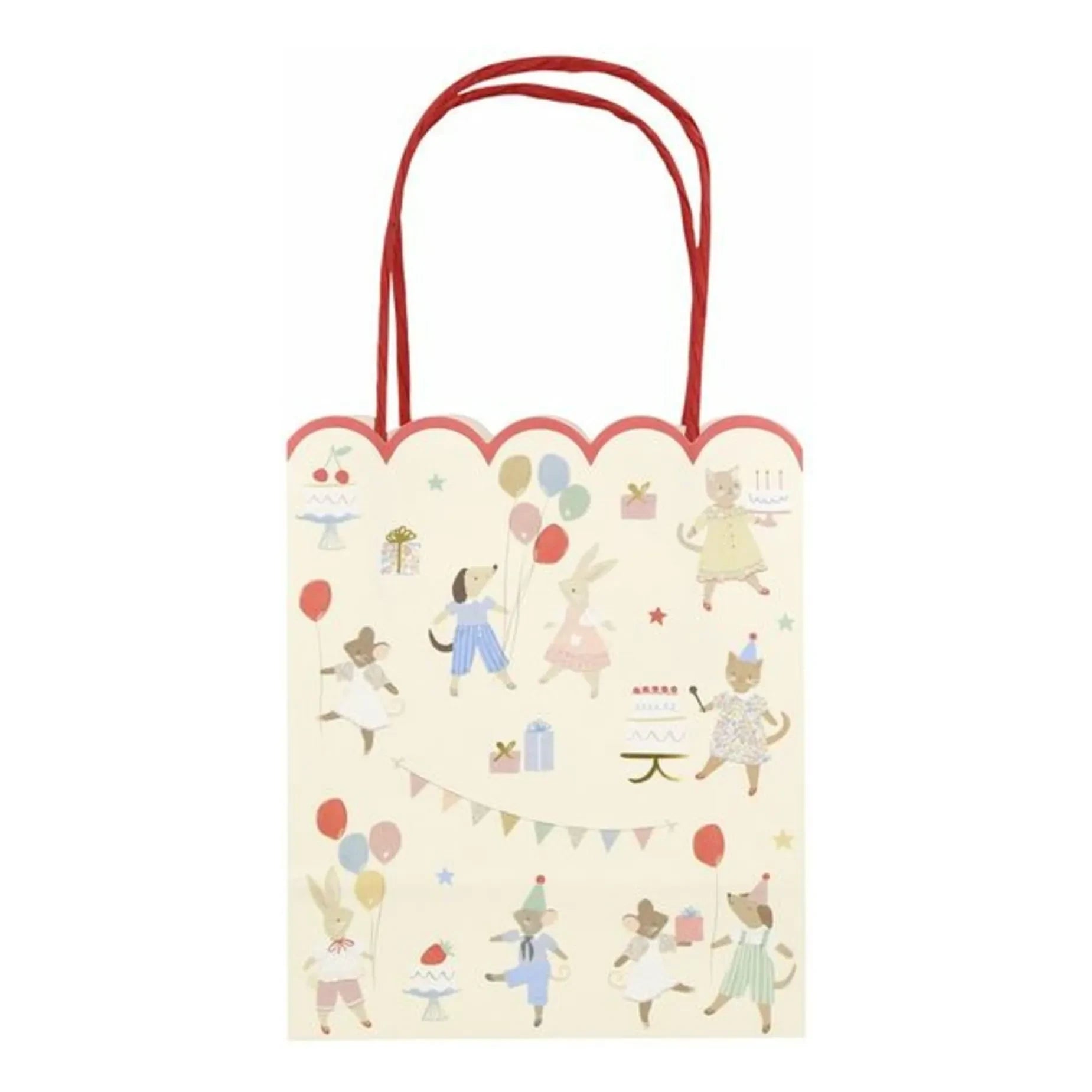 Meri Meri - Bolsas de cumpleaños Animal Friends - Juego de 8