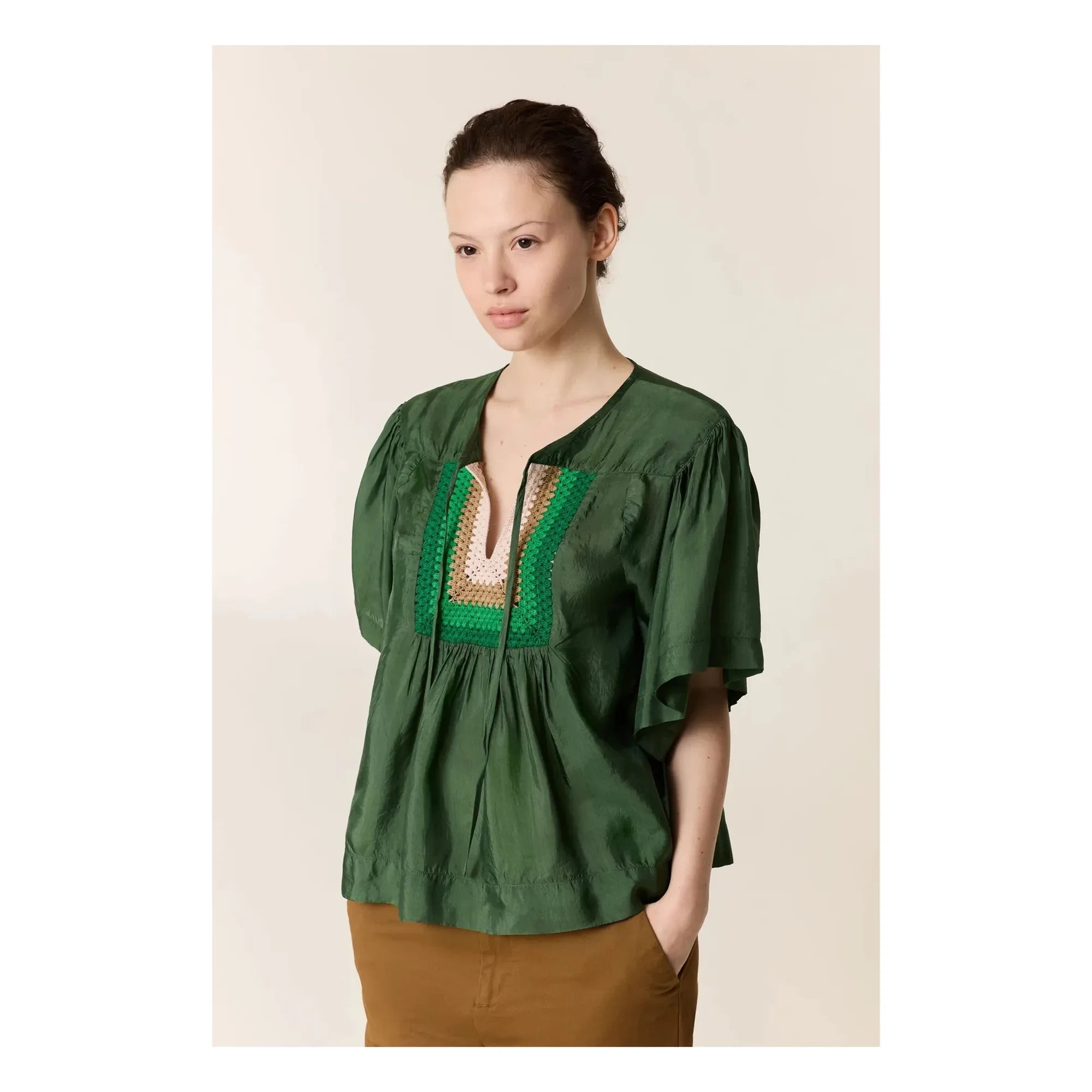 Leon & Harper - Top de punto Cocto | Verde