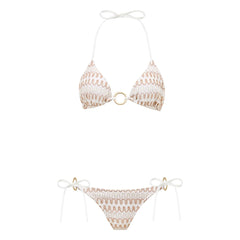 Lison Paris - Top de bikini de punto Sunset | Blanco