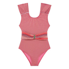 Lison Paris - Dolce Vita Bañador Metalizado de Una Pieza | Rosa