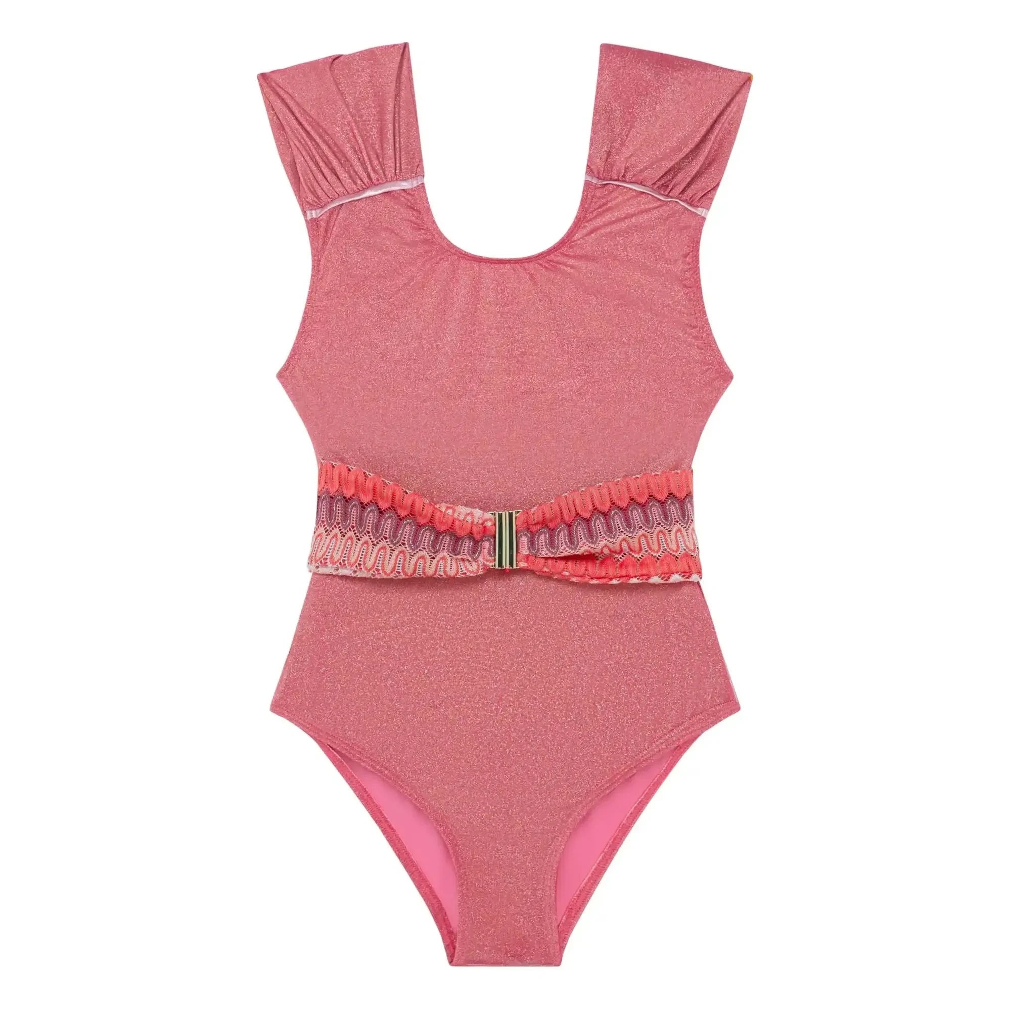 Lison Paris - Dolce Vita Bañador Metalizado de Una Pieza | Rosa