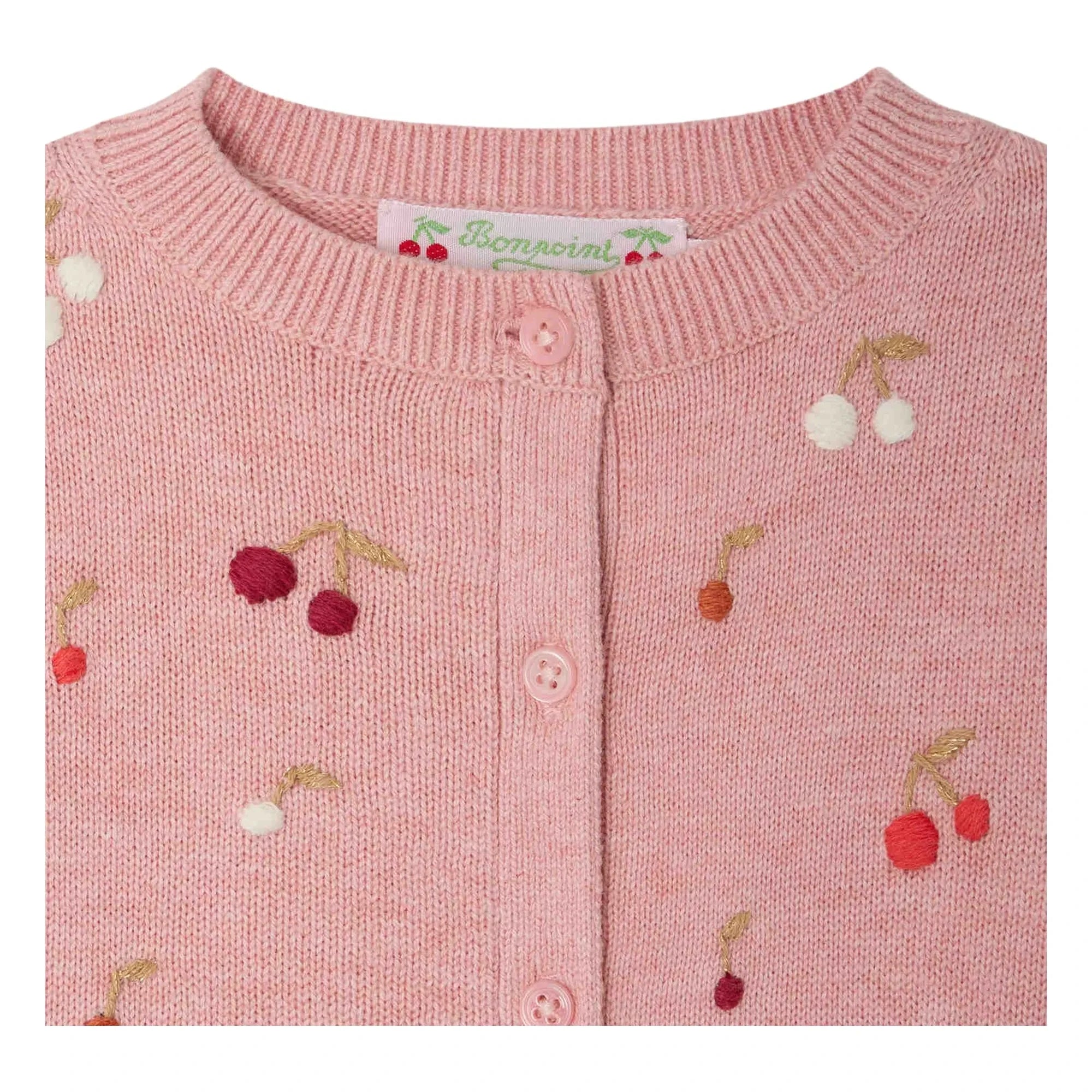 Bonpoint - Cárdigan bordado Claudie | Rosa empolvado