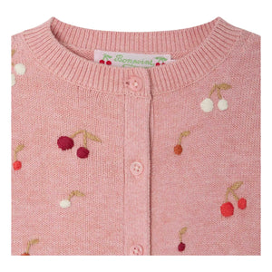 Bonpoint - Cárdigan bordado Claudie | Rosa empolvado