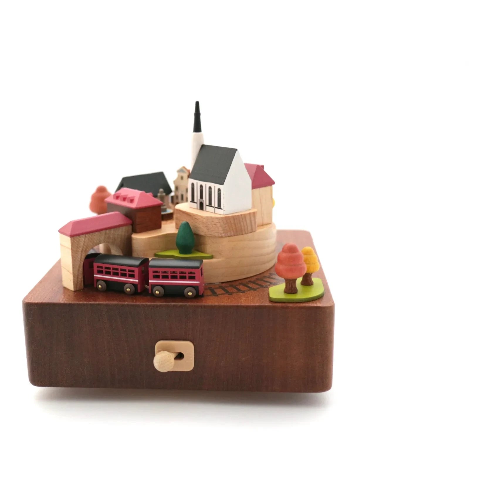 Wooderful life - Caja de música de madera "Tren de otoño"