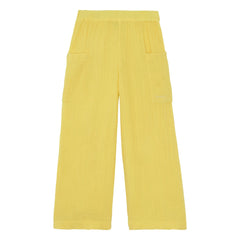Bonton - Pantalón de Gasa de Algodón con Bolsillos Lauren | Amarillo