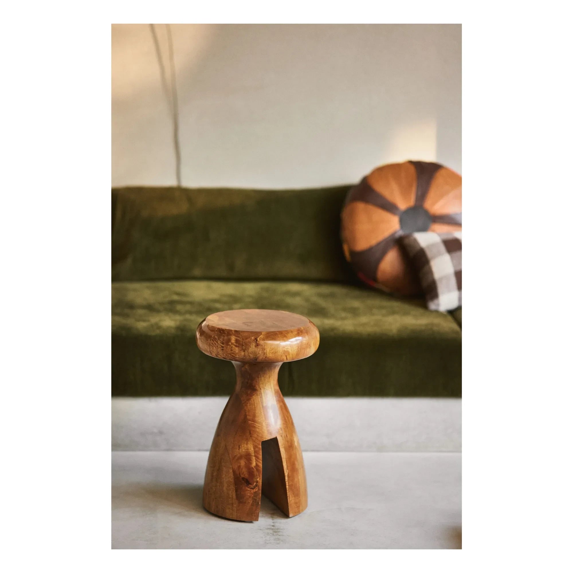 HKliving - Tabure de madera | Nogal