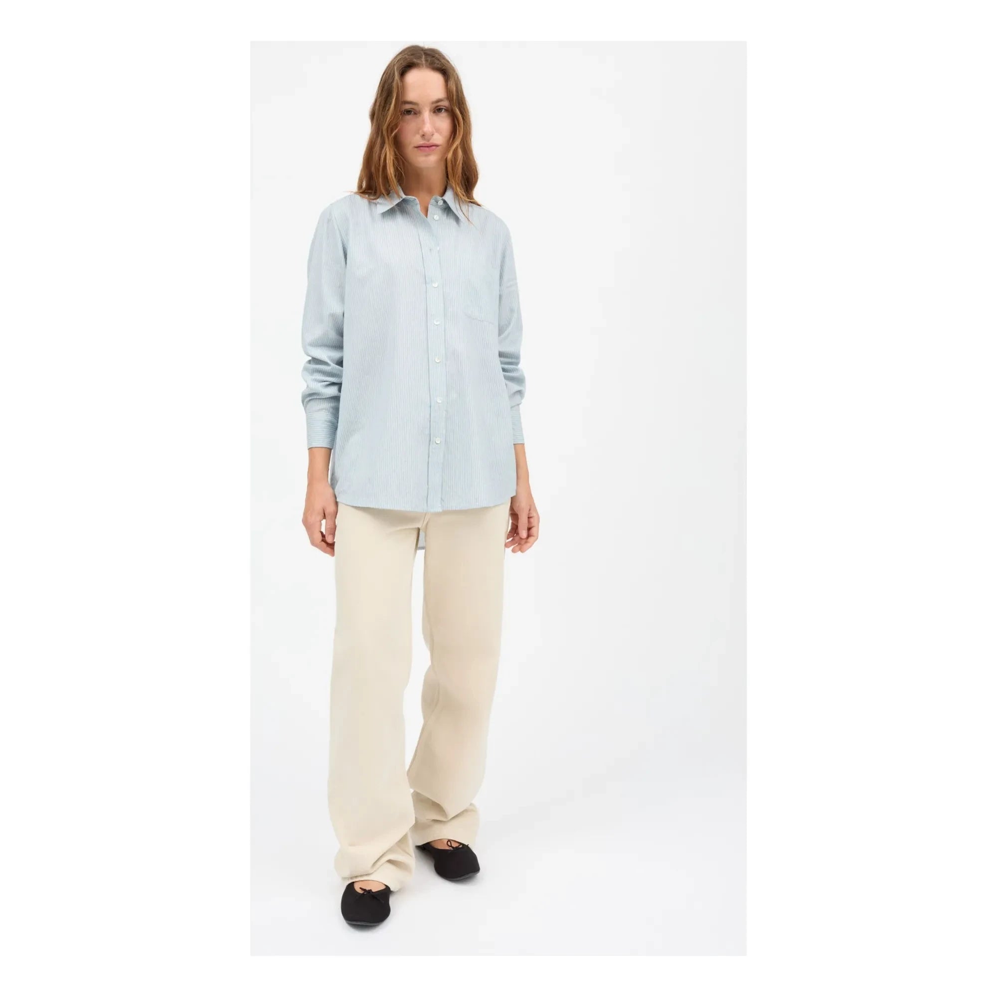 Skall Studio - Camisa Nico de algodón orgánico | Azul claro