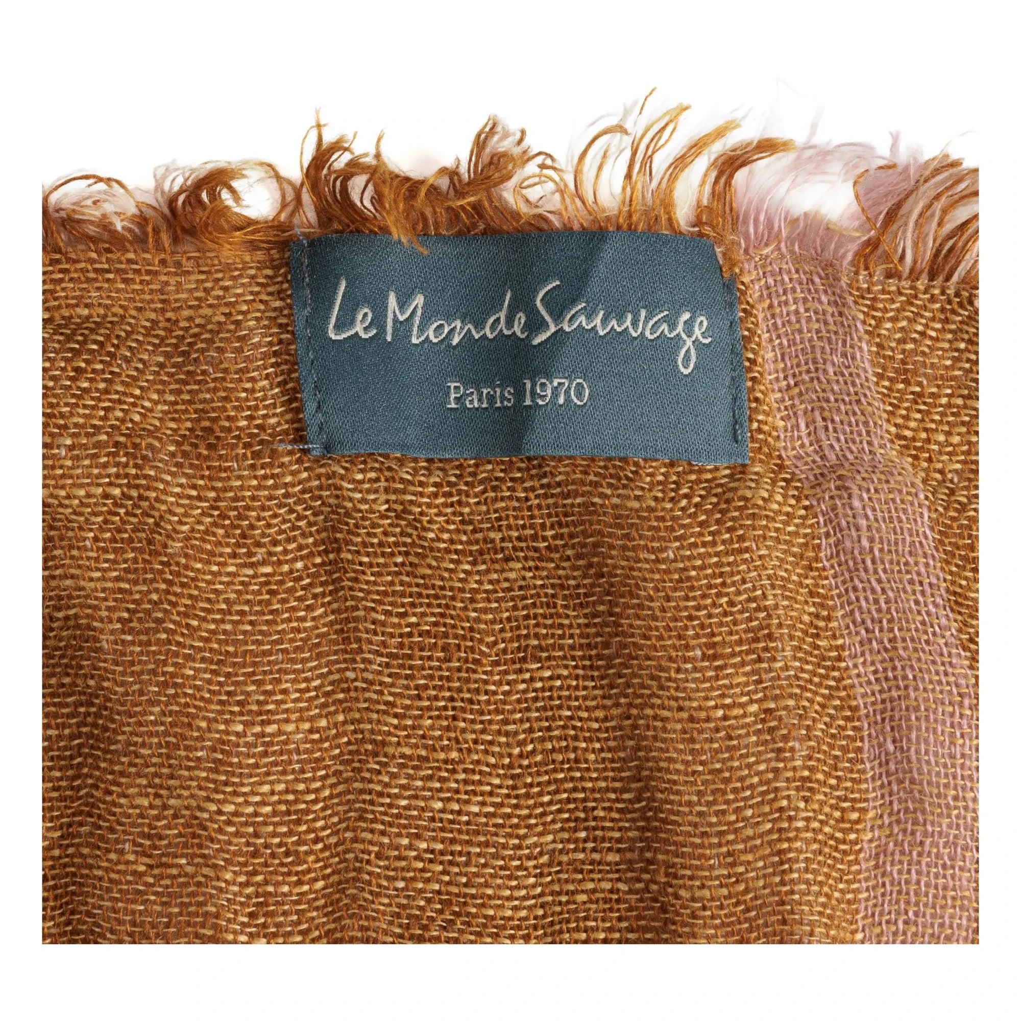 Le Monde Sauvage - Bufanda de lino Clyde | Mostaza