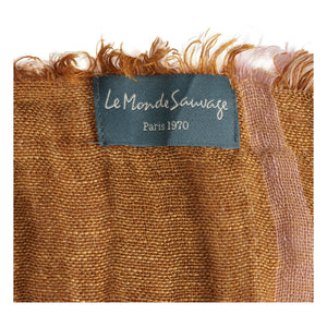 Le Monde Sauvage - Bufanda de lino Clyde | Mostaza