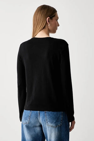 Blusa de algodón de manga larga para mujer Liu Jo