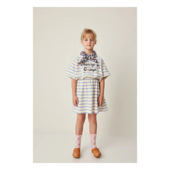 Tocoto Vintage - Vestido de rayas de rizo | Crudo