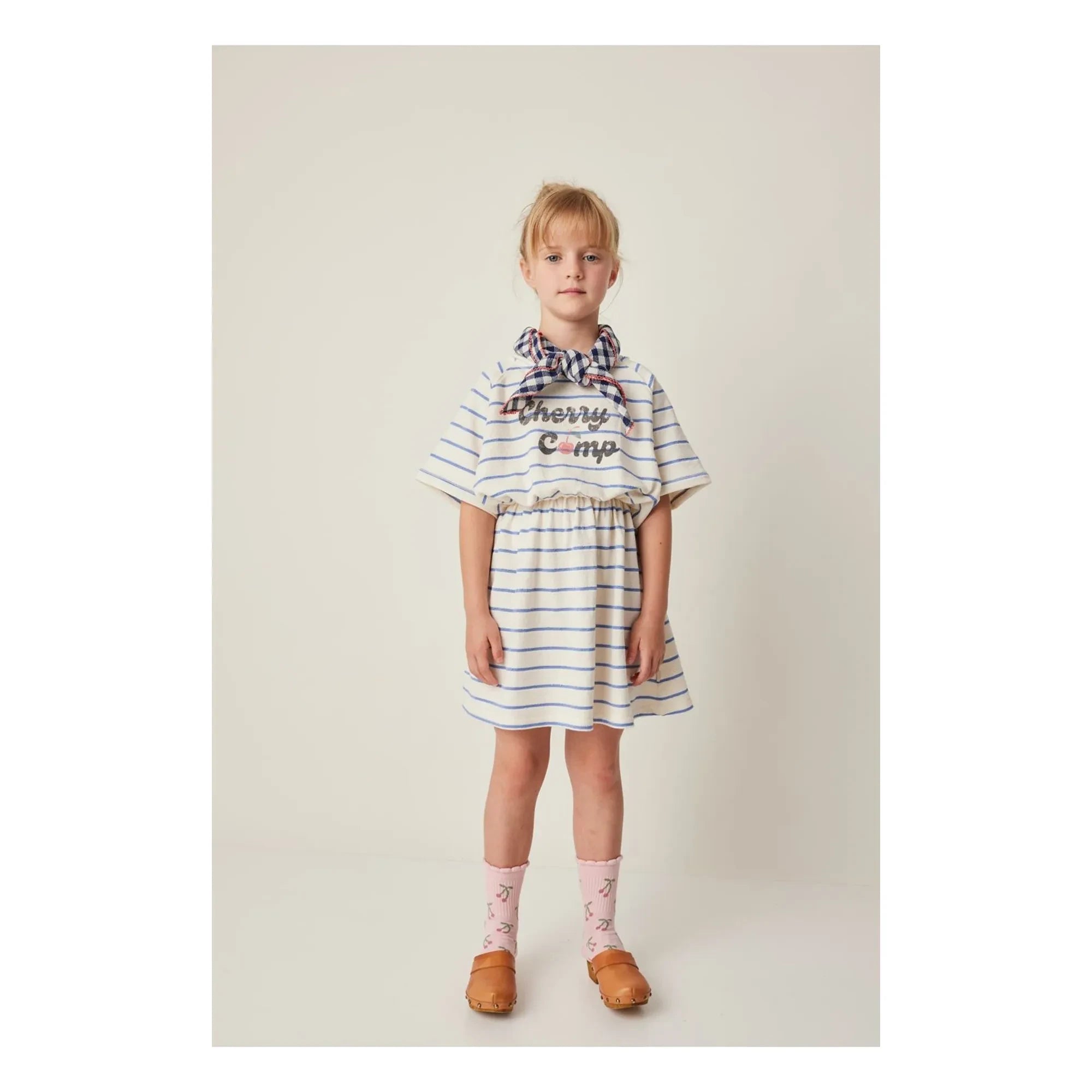 Tocoto Vintage - Vestido de rayas de rizo | Crudo