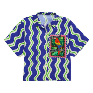 Maison Mangostan - Camisa Wave Parrot | Azul