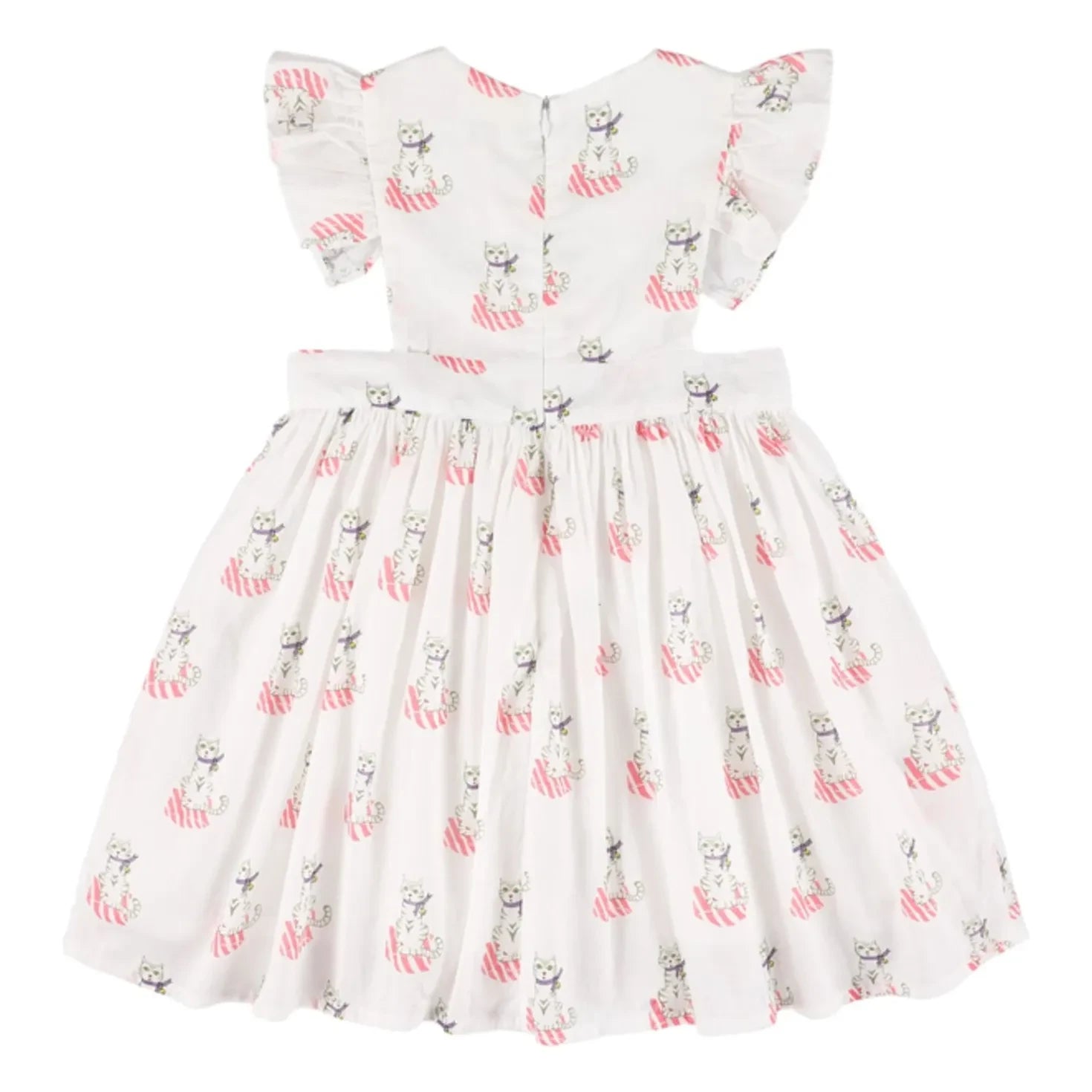Morley - Vestido con volantes Xipil Cats | Blanco