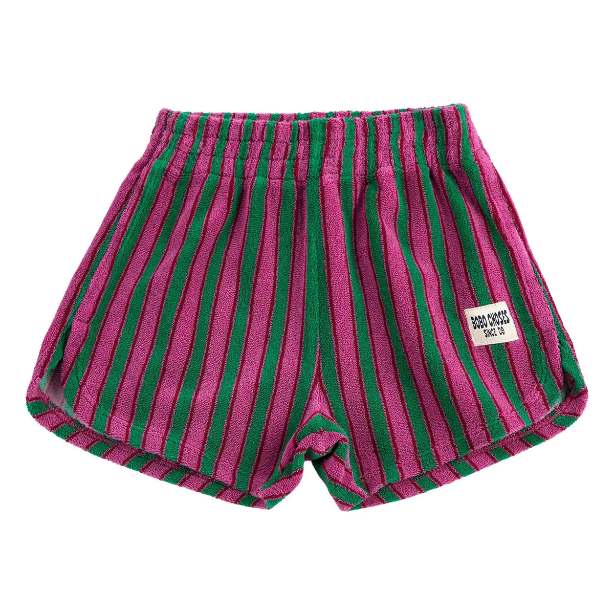 Bobo Choses - Shorts de rizo a rayas | Verde