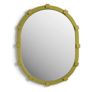 &Klevering - Espejo ovalado Chunk | Verde