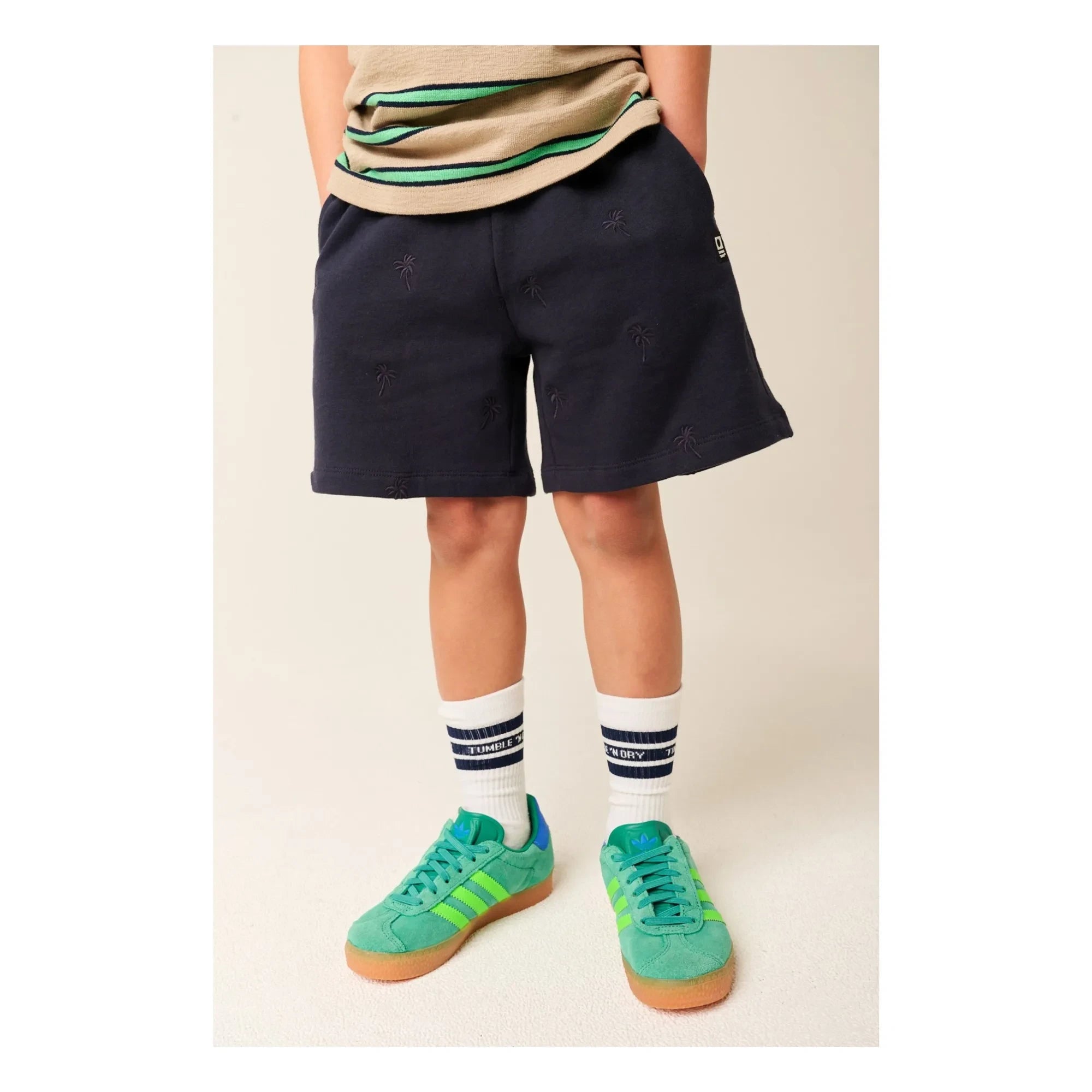 Tumble N'Dry - Shorts jogger de algodón orgánico Polinesia | Azul Oscuro