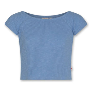 AO76 - Camiseta corta de algodón reciclado Banu | Azul