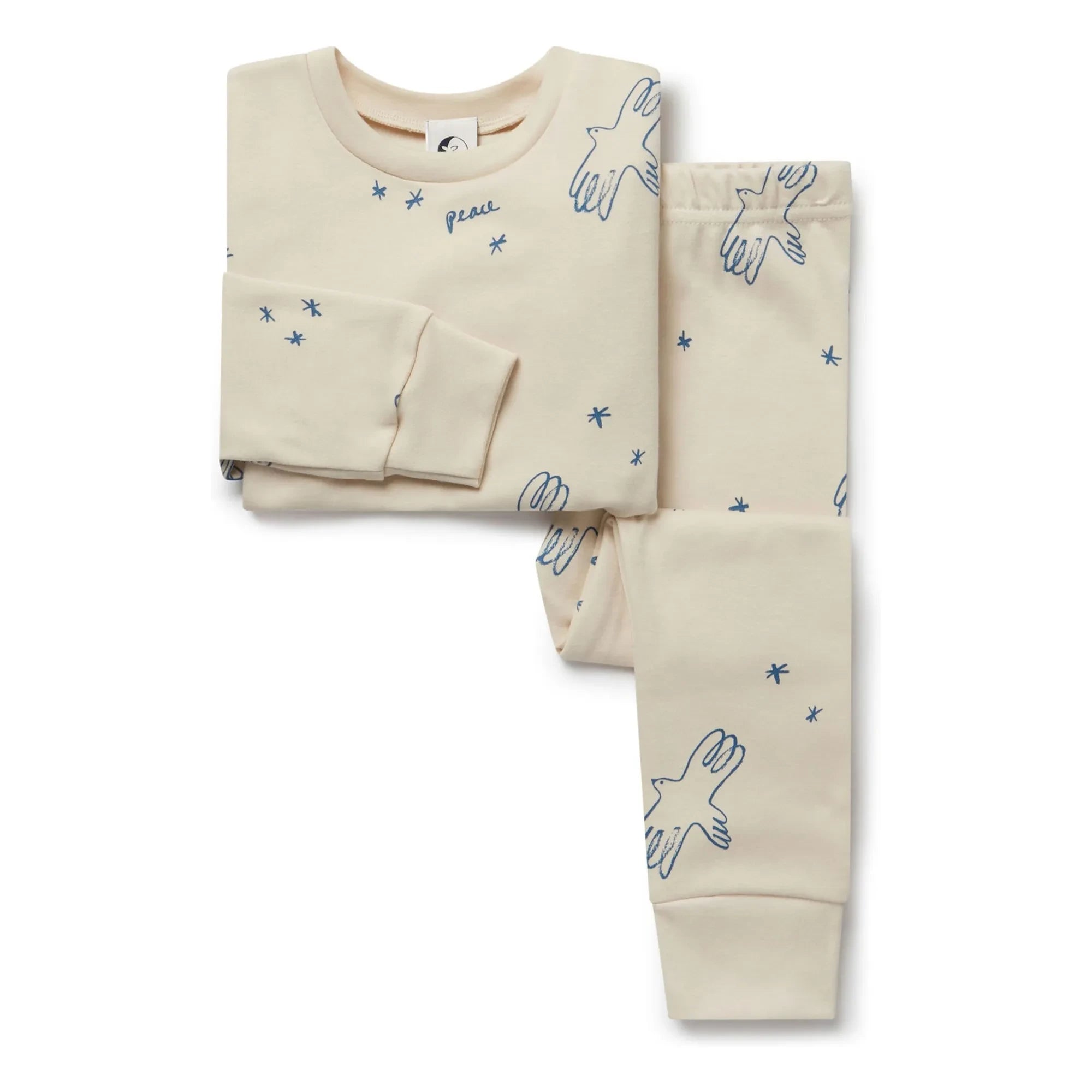 Sleepy Doe - Pijama de algodón orgánico Peace | Crudo