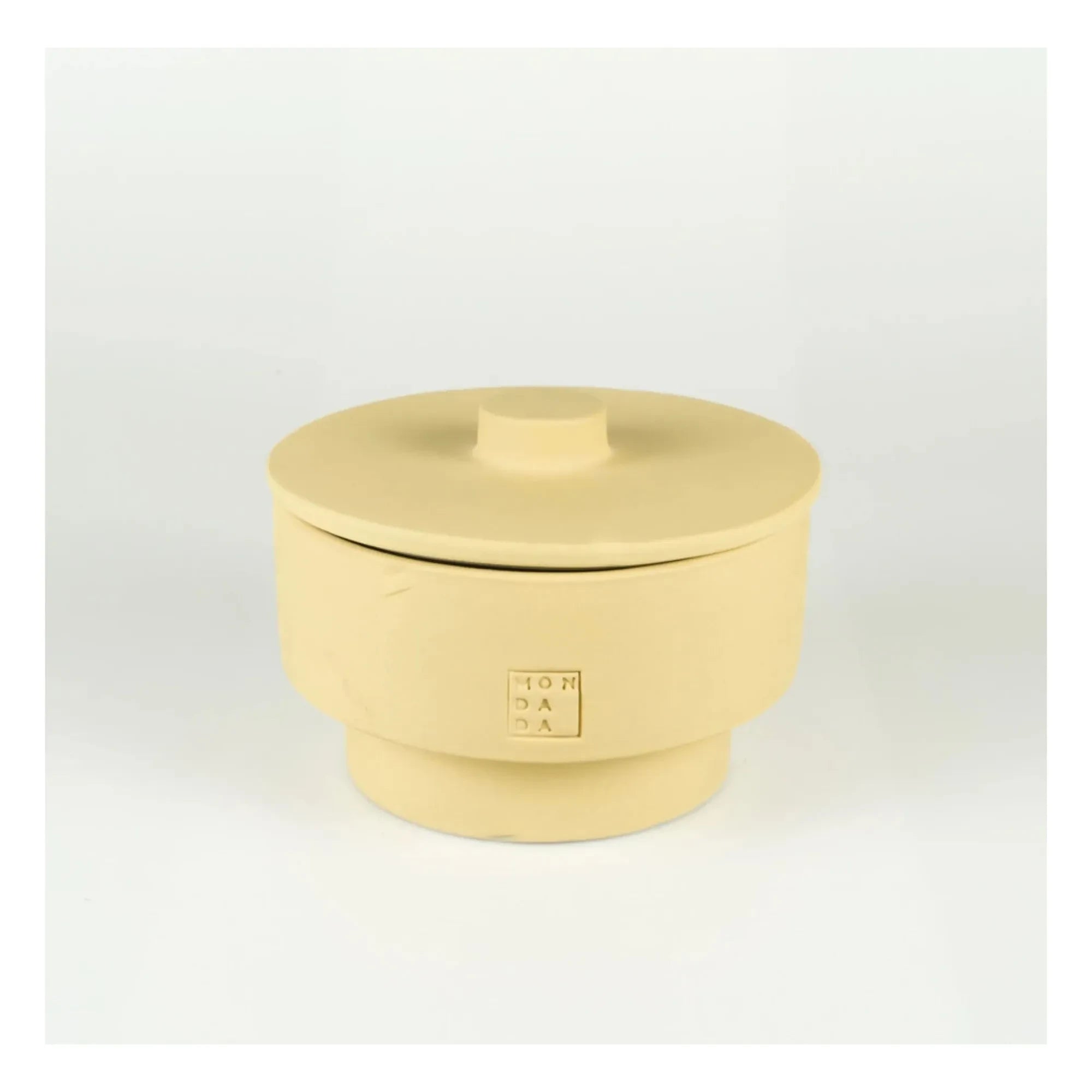 Mon Dada - June Sahara, vela de exterior para dos personas, con tapa, fragancia neutra | Amarillo pálido