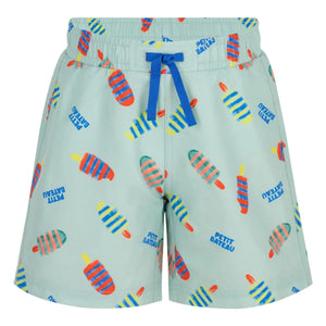 Petit Bateau - Pantalón corto de baño Glaces de fibra reciclada | Turquesa