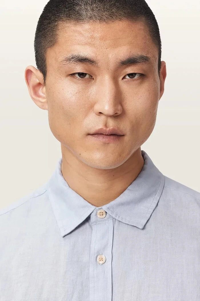 AllSaints camisa de lino para hombre LOOM