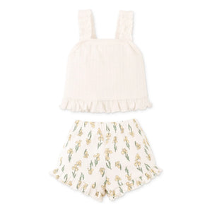 Gingersnaps - Conjunto de top y short con estampado de lunares Andi | Crudo