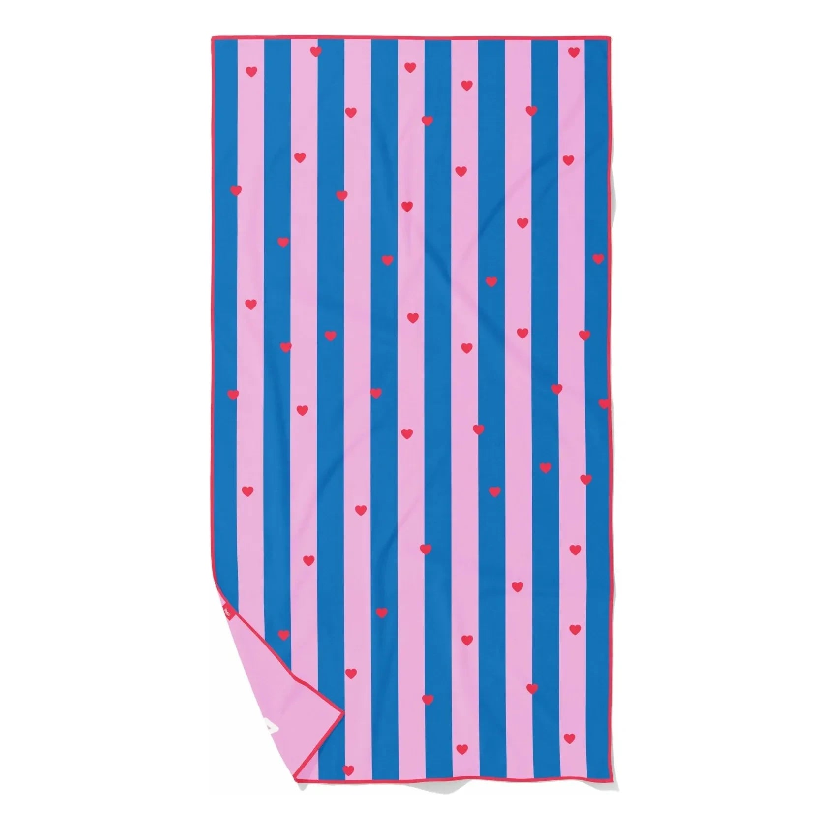 Quut - Toalla de playa de microfibra Phare Cœurs | Rosa