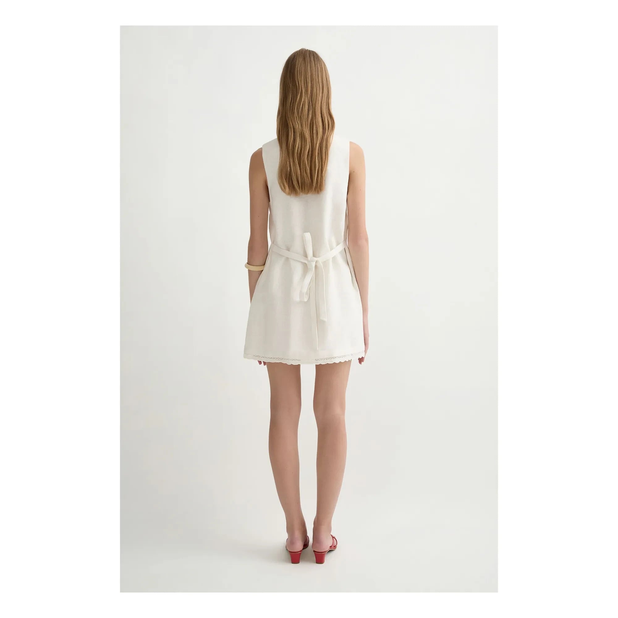 Posse - Vestido de lino Effi | Crema