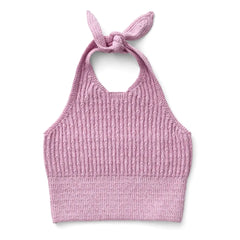 Soor Ploom - Top de Algodón Orgánico Acanalado Ava | Rosa