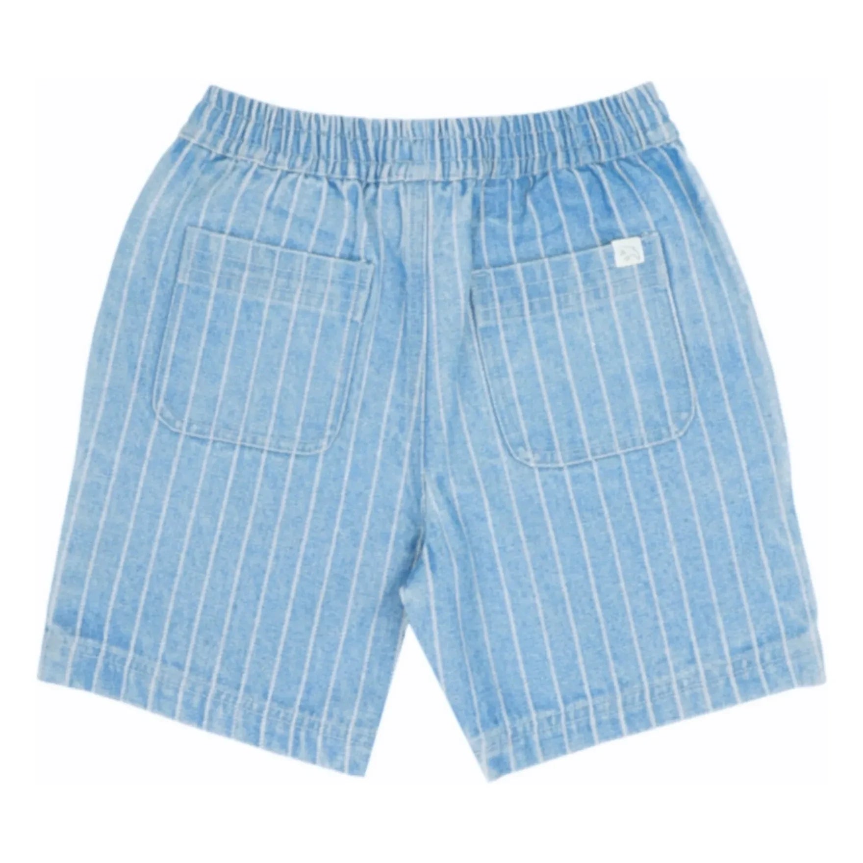 Jenest - Pantalones cortos de mezclilla a rayas Knox de algodón orgánico | Azul