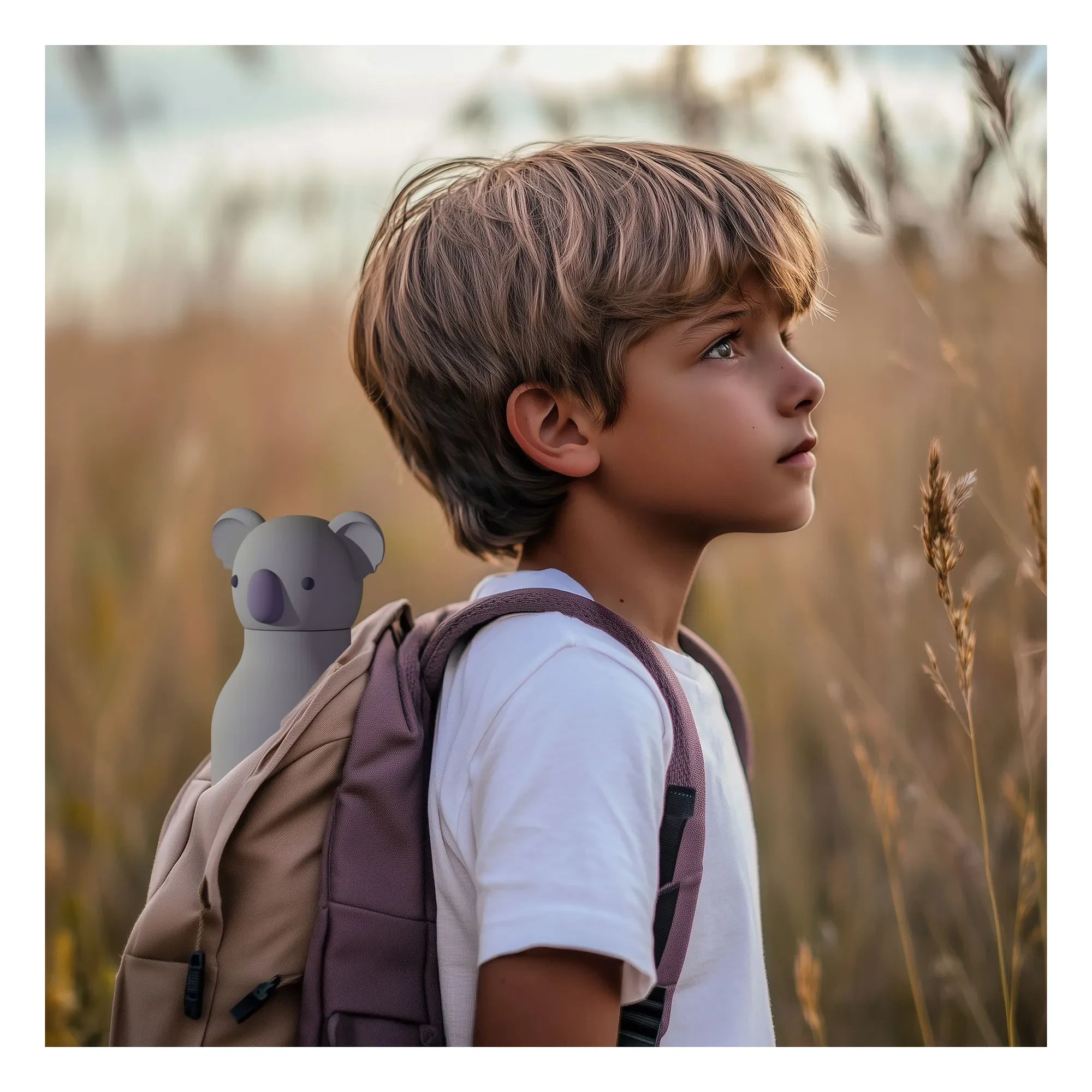 Asobu - Botella de agua de acero inoxidable Koala | Gris