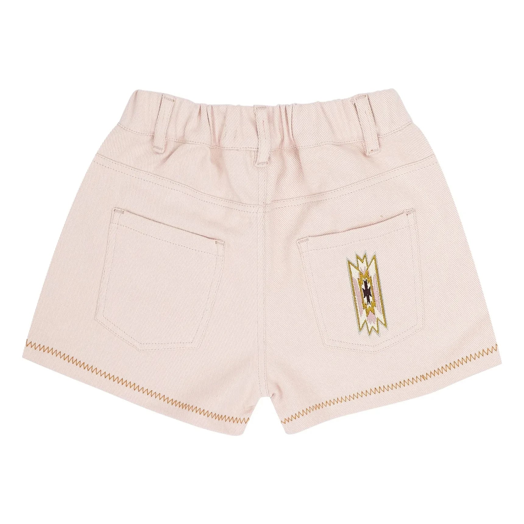 Jenest - Pantalón corto de sarga de algodón orgánico Lilou | Rosa pálido