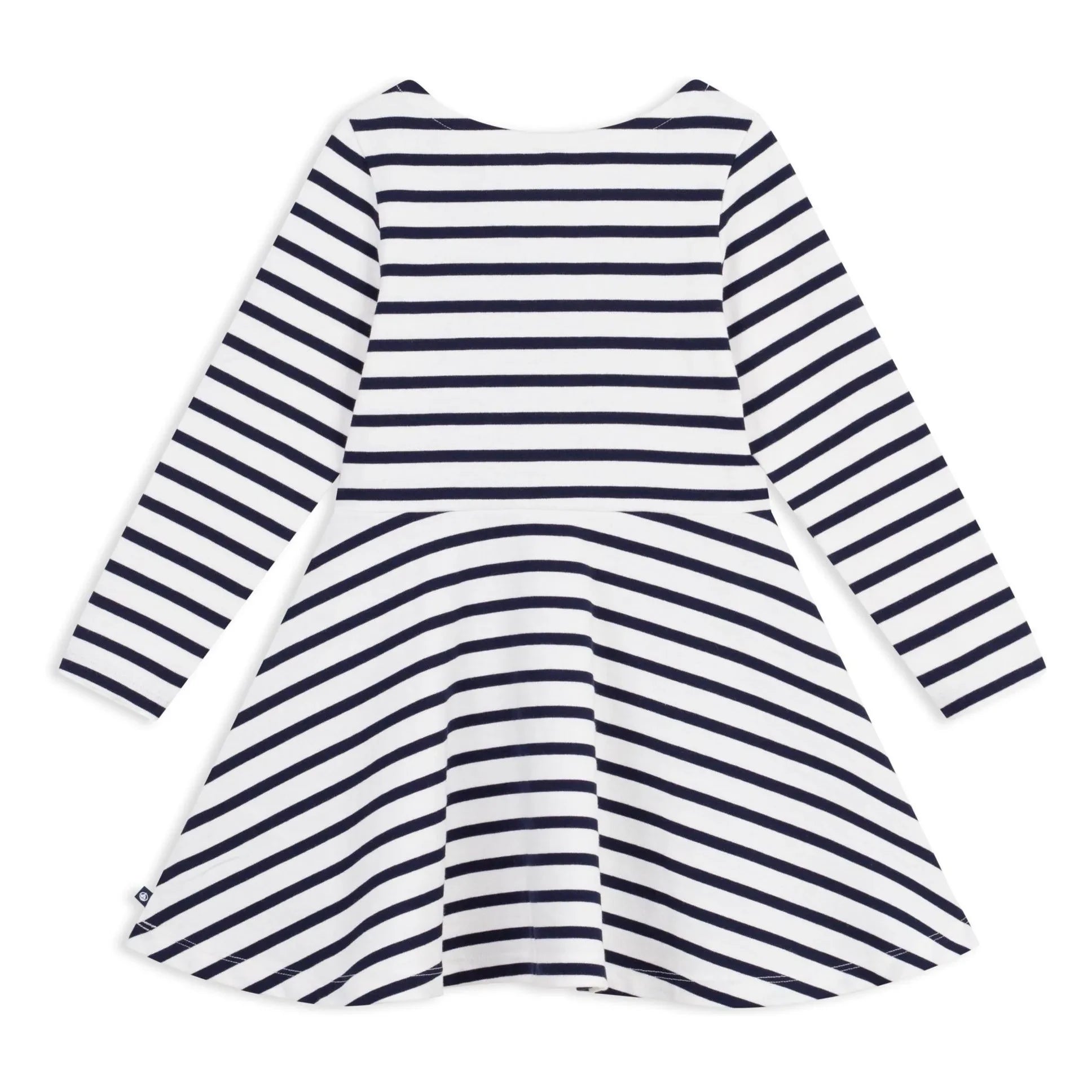 Petit Bateau - Çizgili Klok Elbise | Beyaz