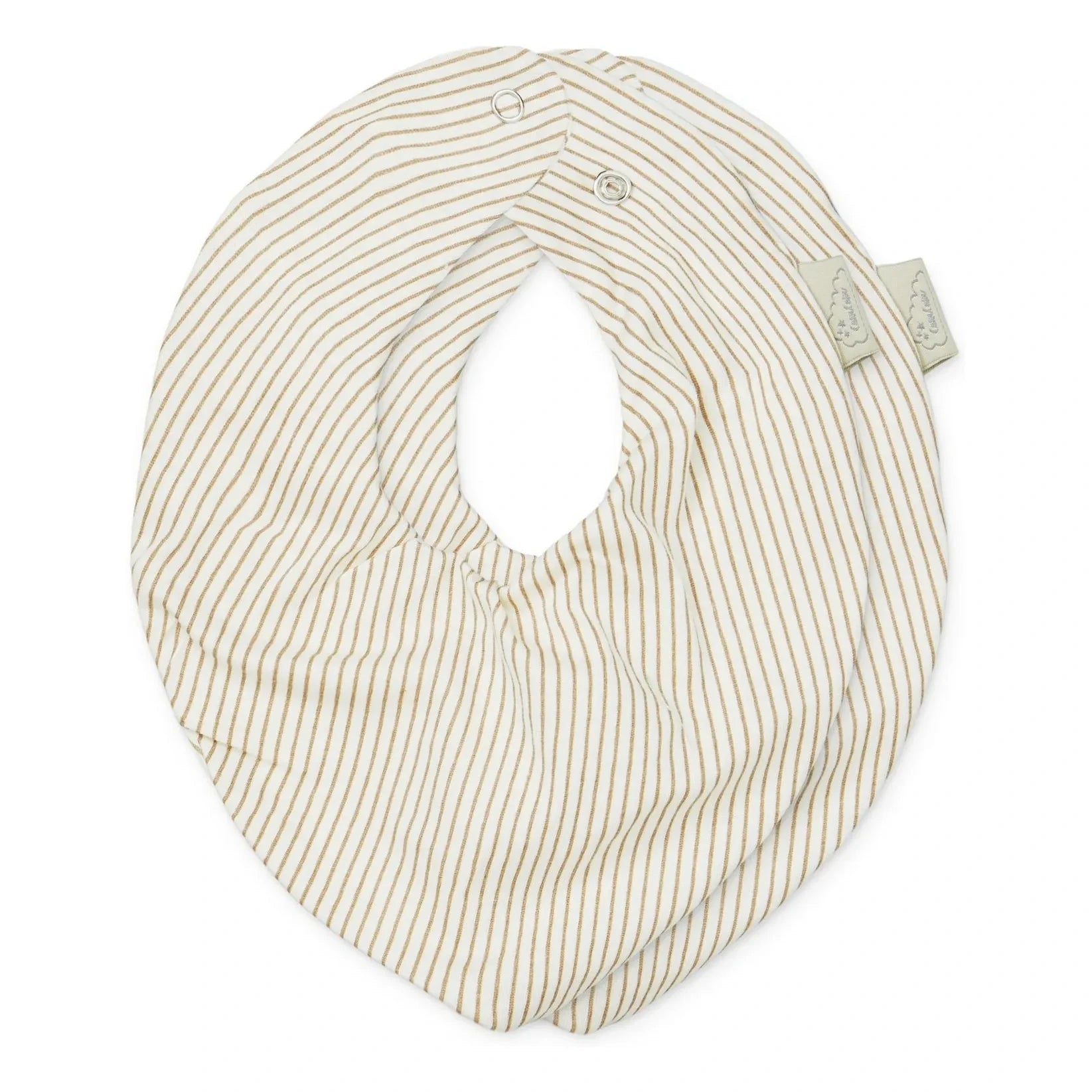 Cam Cam - Baberos bandana a rayas - Set de 2 | Camel