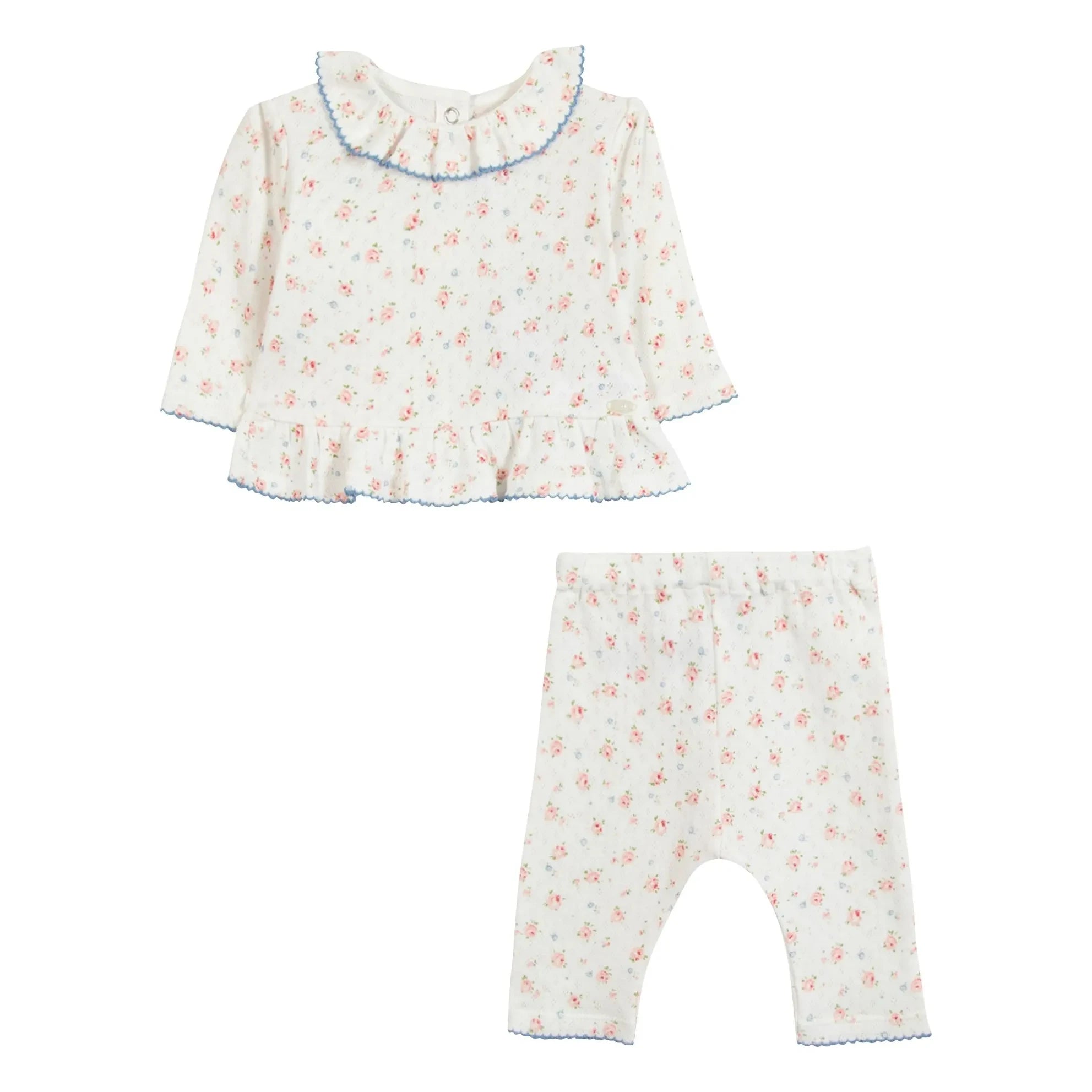 Tartine et Chocolat - Conjunto de camiseta y mallas florales | Crudo
