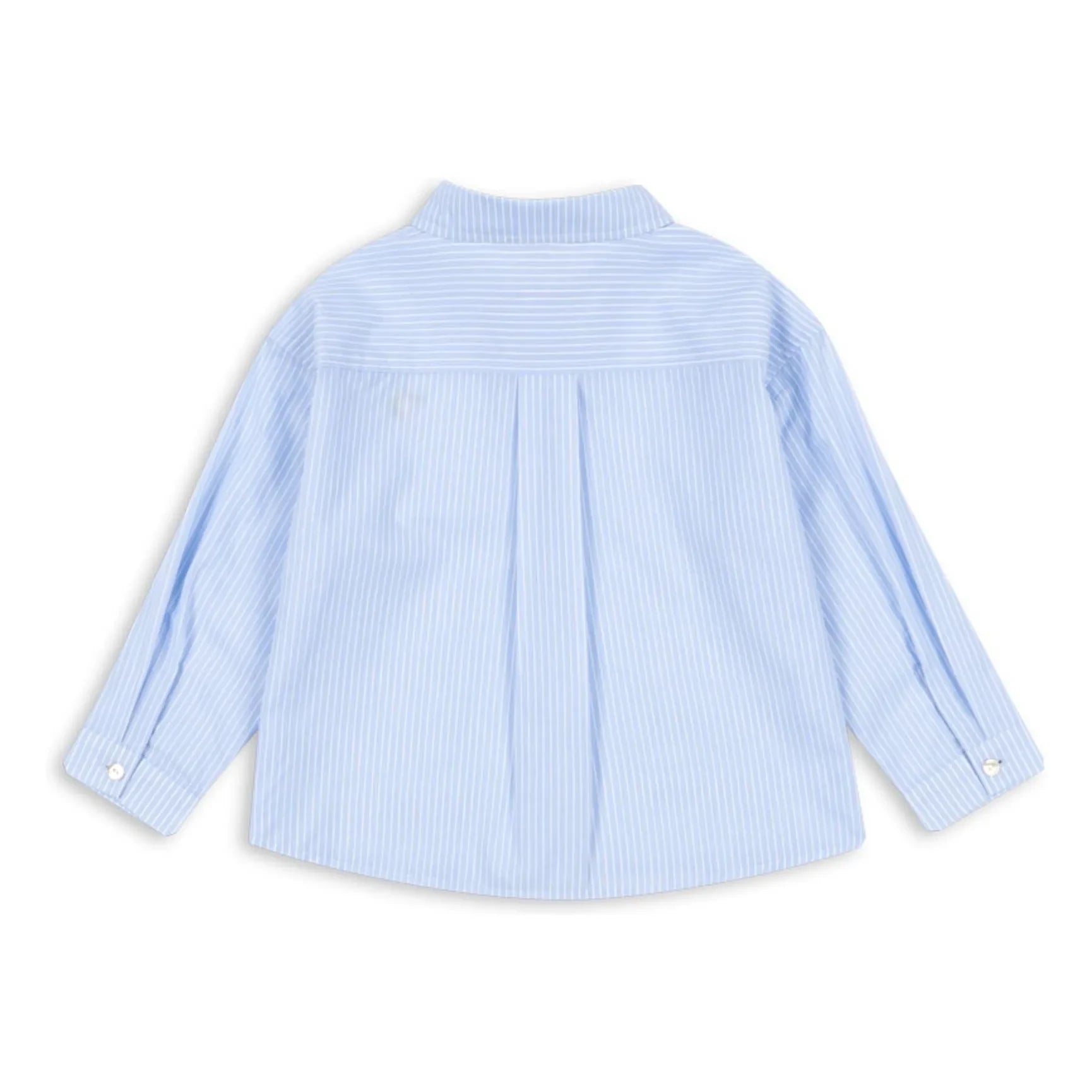 Konges Sløjd - Camisa de algodón orgánico a rayas Wes Lime | Azul