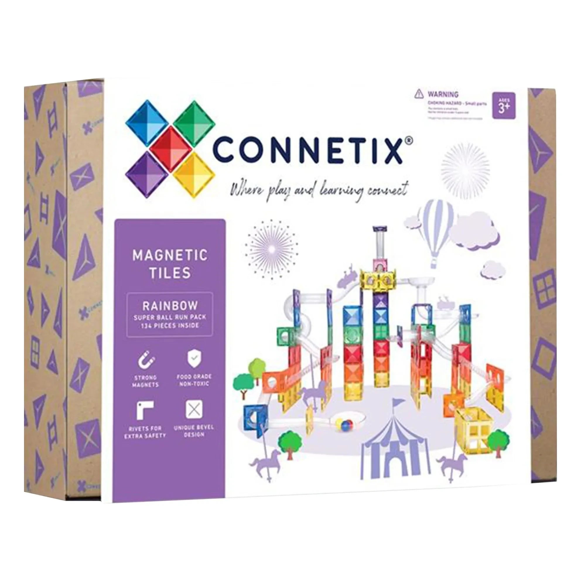 Connetix - Pack Super Pista de Bolas - 134 piezas