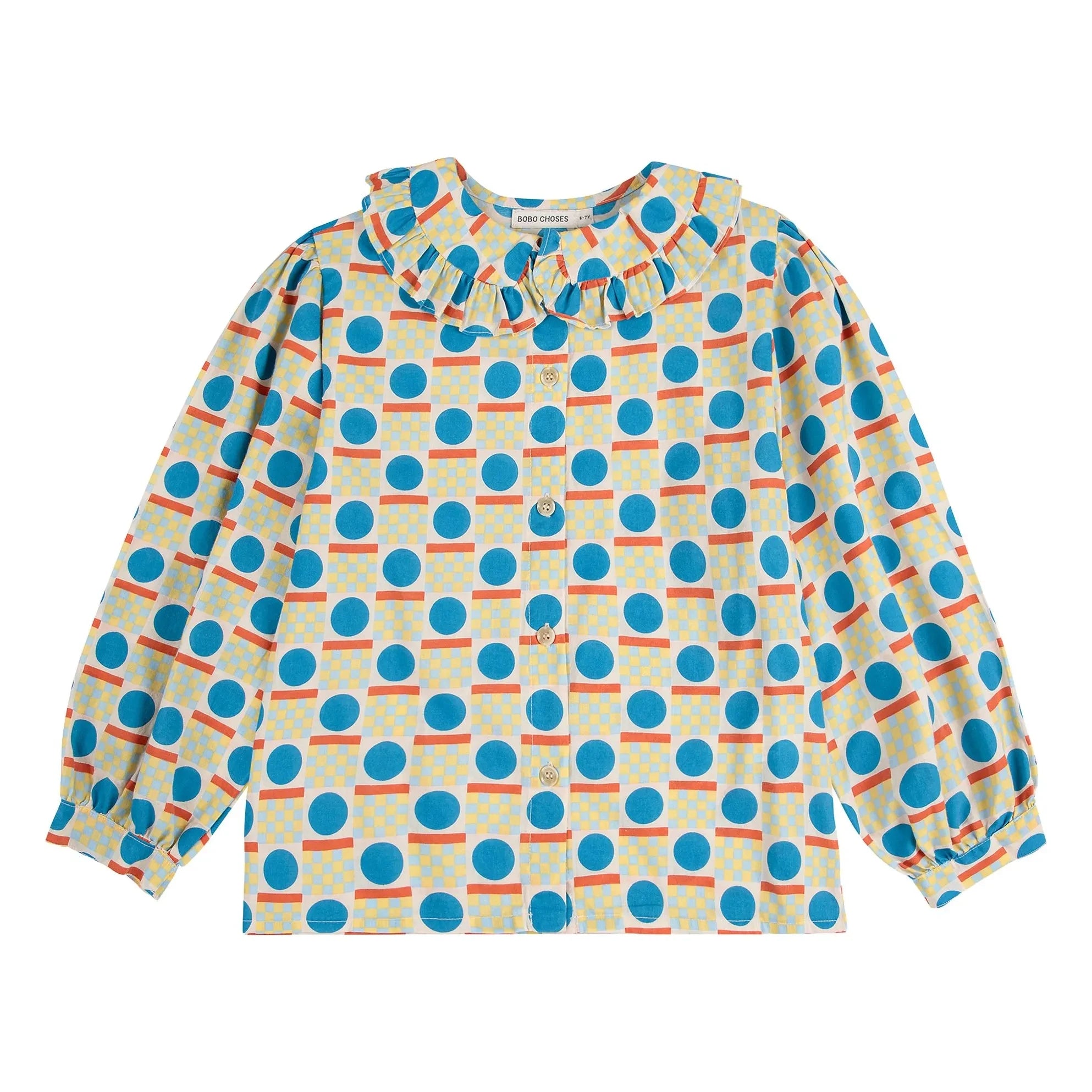 Bobo Choses - Blusa geométrica de algodón orgánico | Crudo
