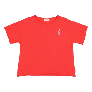 Búho - Camiseta de algodón orgánico Waikiki | Rojo