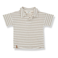 1+ in the family - Polo de lino a rayas Borrassa | Beige