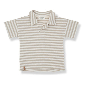 1+ in the family - Polo de lino a rayas Borrassa | Beige